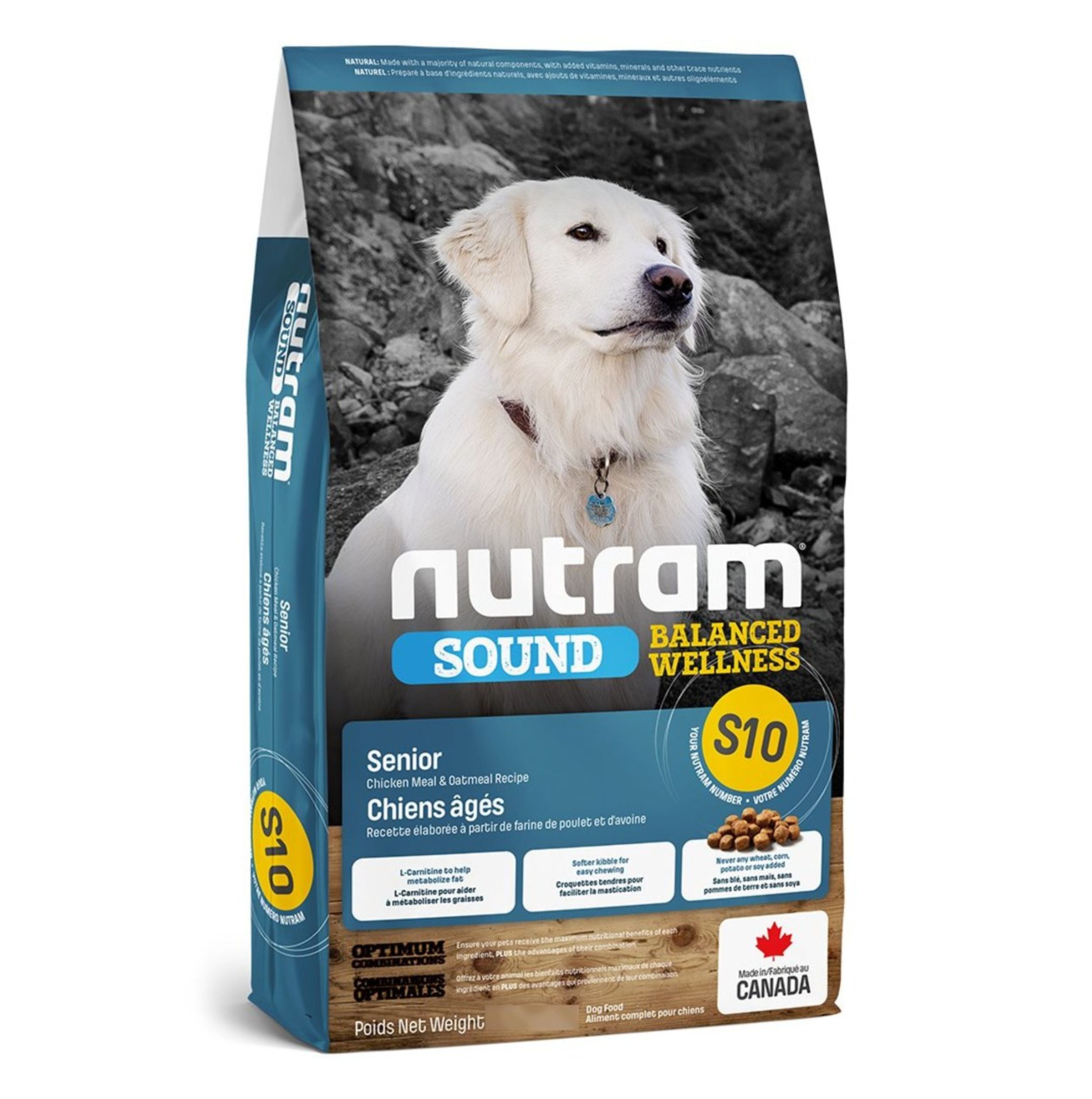 Nutram 加拿大紐頓老狗乾糧 - S10 - 雞肉燕麥配方