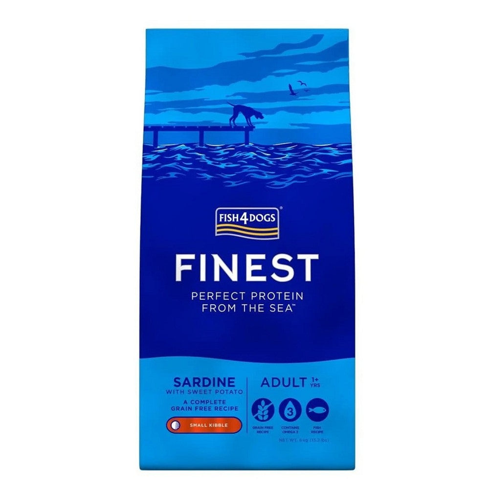 FISH4DOGS - Finest Sardine Complete 無麩質低敏成犬乾糧 - 沙甸魚配方(細粒) 1.5kg/6kg/12kg