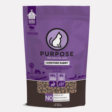 Purpose-普斯（肉粒） 單一蛋白 - 兔肉 凍乾生肉主糧 (全貓用) 9oz