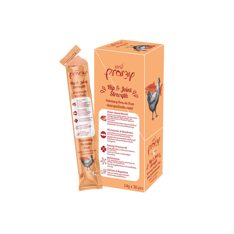 Pramy貓小食 營養肉泥 -三文魚雞肉 強化關節(葡萄糖胺&軟骨素) 14g
