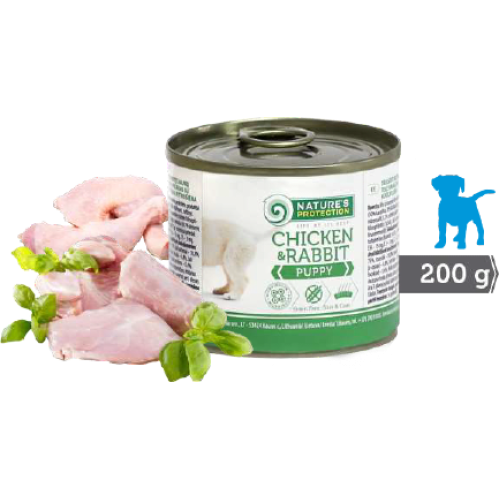 Nature's Protection - 幼犬主食罐 兔肉+雞肉 200g / 200gx6（原箱）