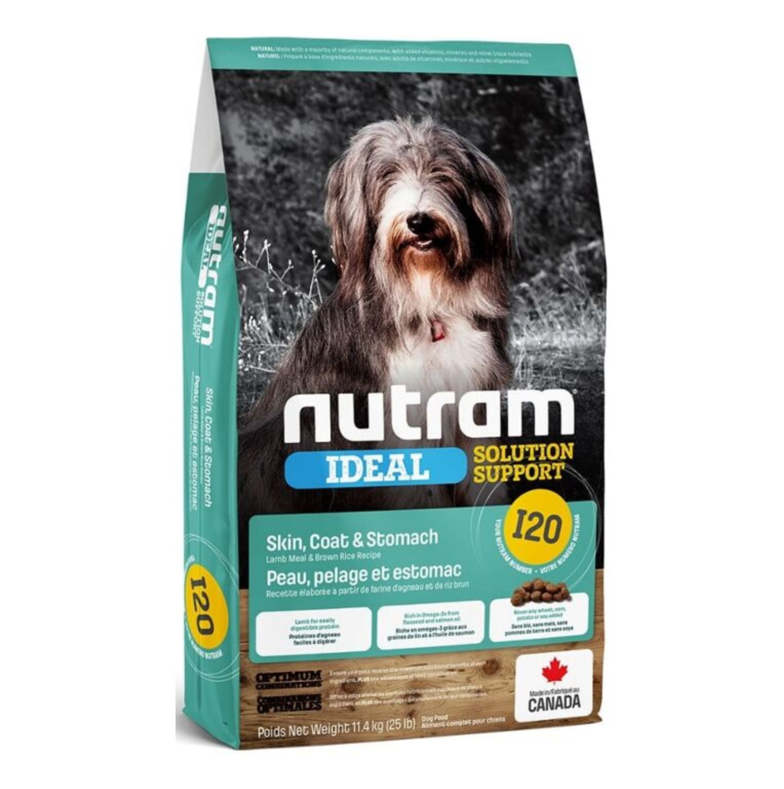 Nutram 加拿大紐頓狗乾糧 - I20 - 敏感腸胃，皮膚配方 11.4kg