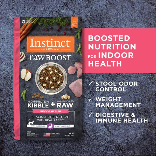 Instinct - 本能 生肉無穀物 室內貓兔肉配方 貓糧 4.5lbs