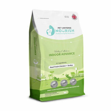 Pet Universe Nourish 室內貓配方貓糧 - 鮮雞肉+火雞 1KG