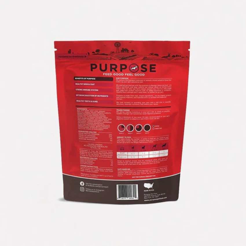 Purpose-普斯 - 單一蛋白 - 牛肉 凍乾生肉主糧 (全犬用) 14oz