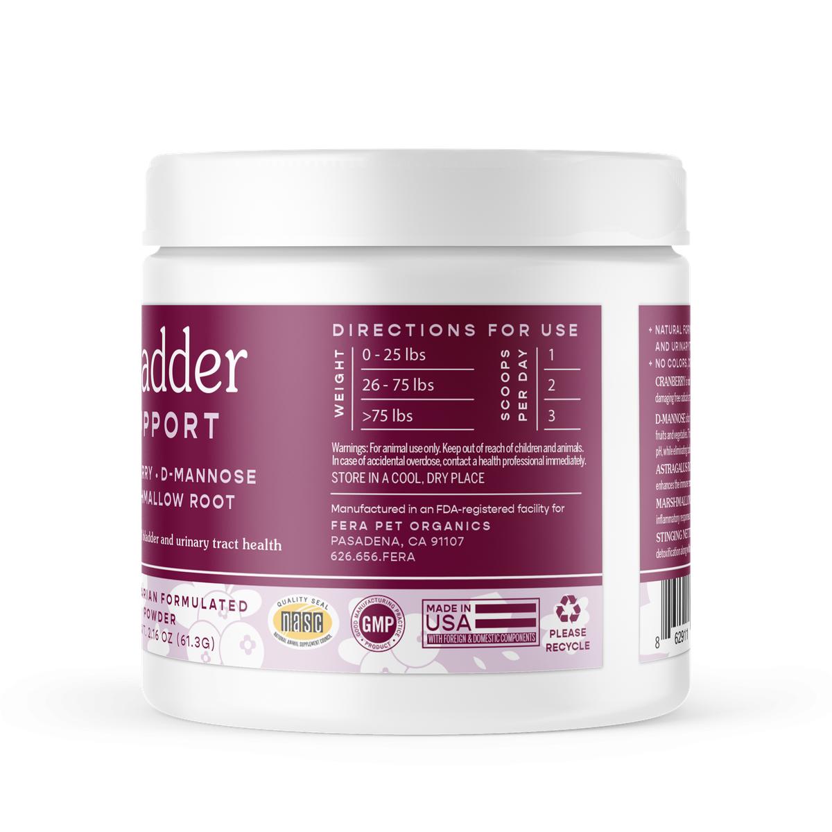 fera pets - 膀胱健康營養粉 61g - 貓狗適用 (獸醫研發|美國製造) 尿道 腎臟