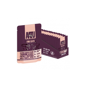 AATU全配方貓濕糧系列 - 三文魚、雞肉和鮮蝦85g