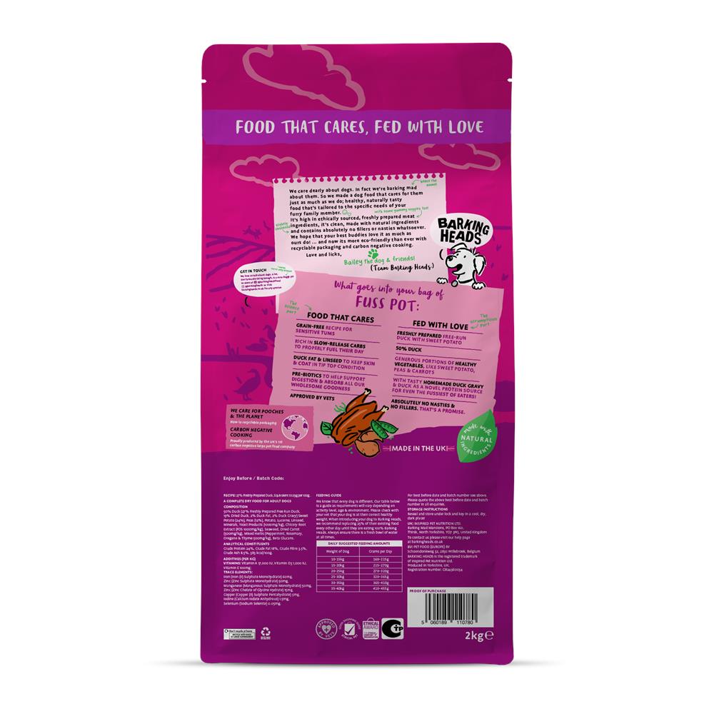 Barking Heads無穀物全天然成犬配方-放養鴨肉2kg/6kg/12kg