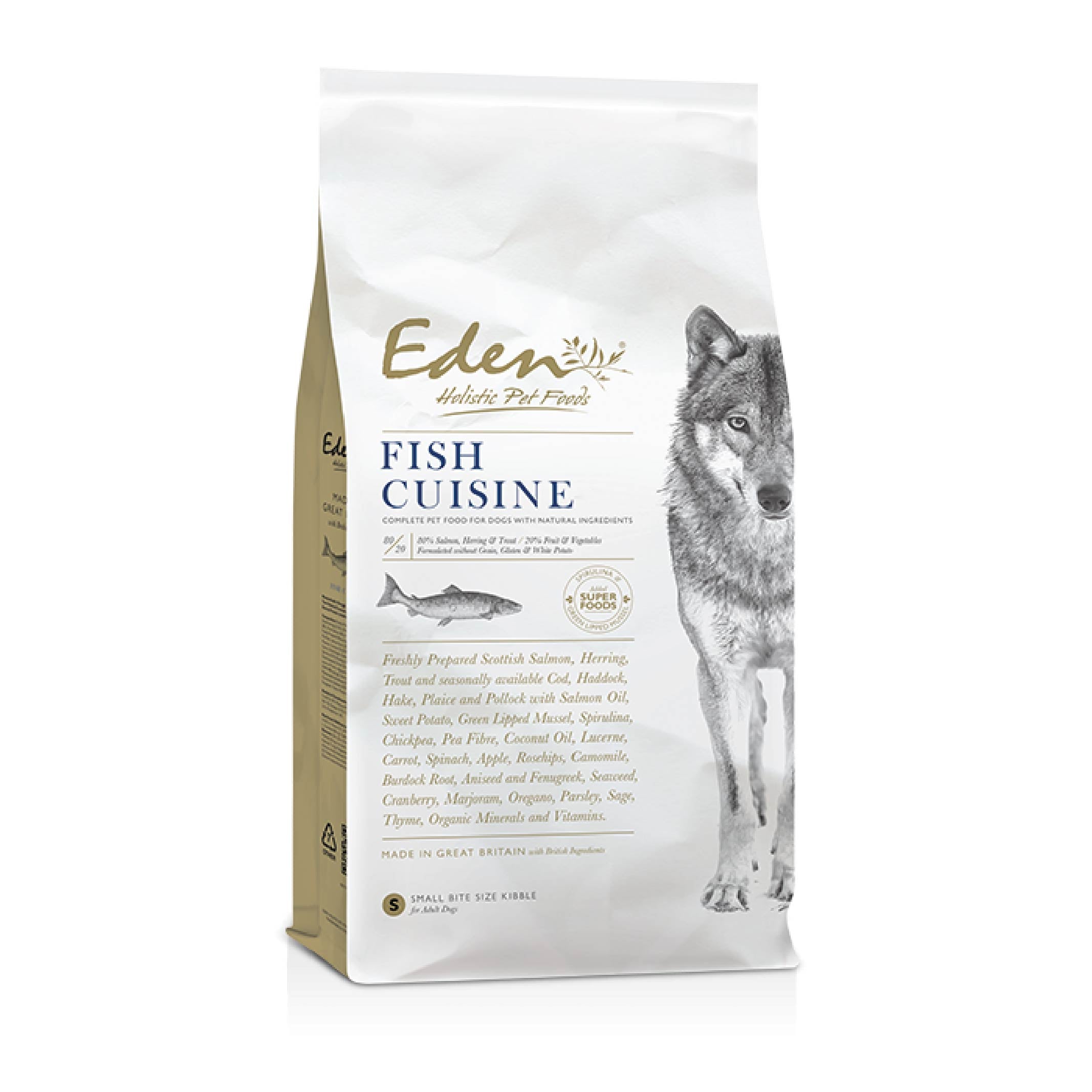 Eden 英國全天然無穀物狗糧(小粒) 鮮魚配方(三文魚及鯡魚) 2KG/6KG