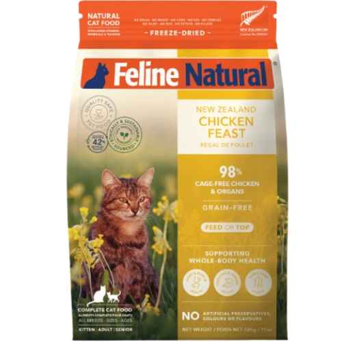 Feline Natural - F9 單一蛋白凍乾雞肉盛宴 (320g)