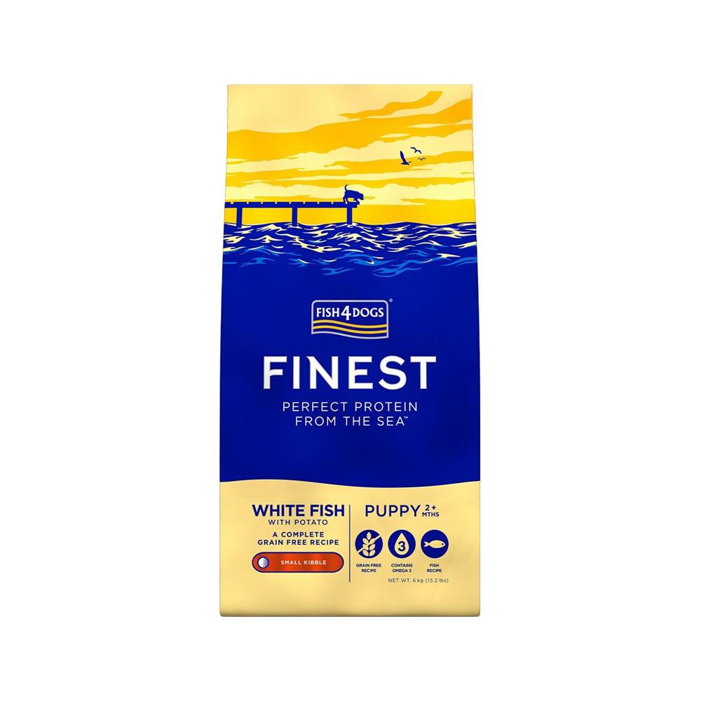 Fish4Dogs Finest 無麩質低敏幼犬乾糧 - 深海白魚配方 1.5kg/6kg/12kg