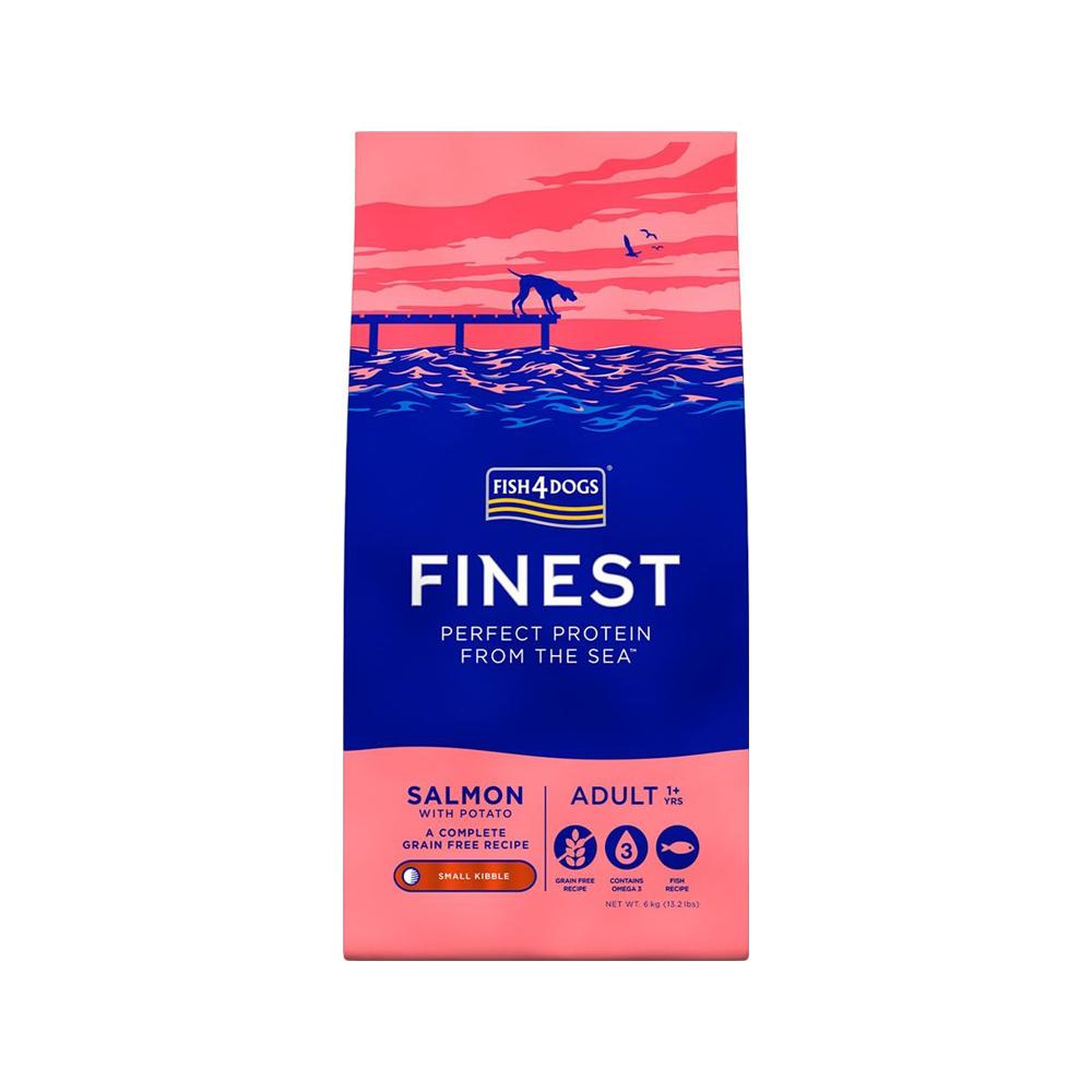 Fish4Dogs Finest 無麩質低敏成犬乾糧 - 三文魚配方（大粒/細粒） 1.5kg/6kg/12kg