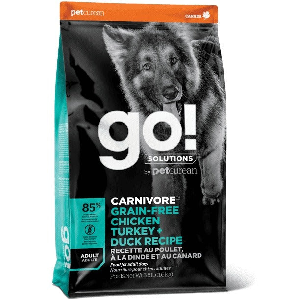 Go! SOLUTIONS 狗乾糧 - 活力營養系列 - 無穀物雞肉+火雞+鴨肉 成年配方