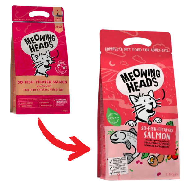 Meowing Heads (MH貓頭)英國成貓乾糧 -  三文魚配方 1.5kg/4kg