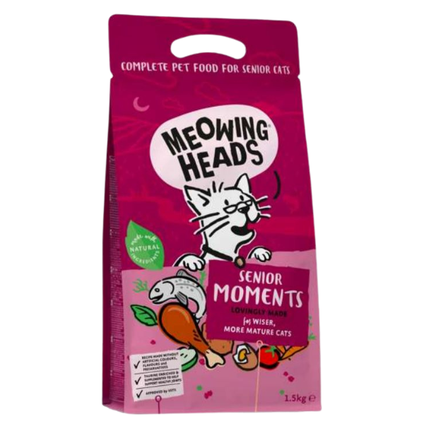 Meowing Heads (MH貓頭)英國老貓乾糧 -  雞肉及魚肉配方 1.5kg/3kg