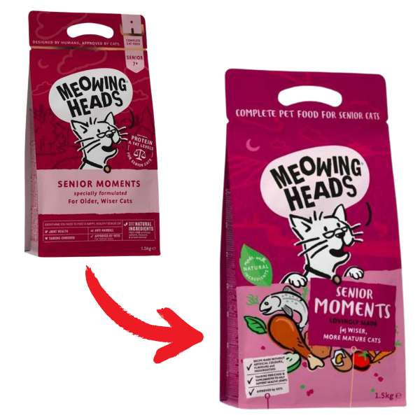 Meowing Heads (MH貓頭)英國老貓乾糧 -  雞肉及魚肉配方 1.5kg/3kg