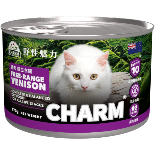 CHARM - 野性魅力 超能精華 放牧鹿肉 貓主食罐 無穀物全齡貓 85g / 170g