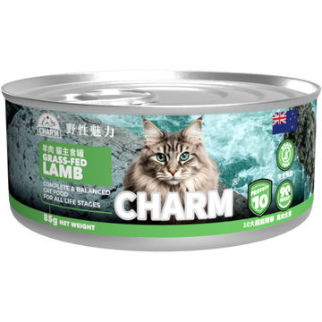 Charm - 野性魅力 超能精華 草飼羊肉 貓主食罐 無穀物全齡貓 85g / 170g