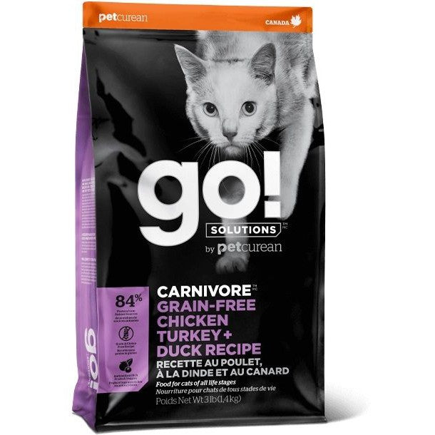 Go! SOLUTIONS 貓乾糧 - 活力營養系列 - 無穀物雞肉+火雞+鴨肉配方 全貓糧