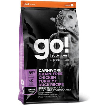 Go! SOLUTIONS 狗乾糧 - 活力營養系列 - 無穀物雞肉+火雞+鴨肉 老犬配方