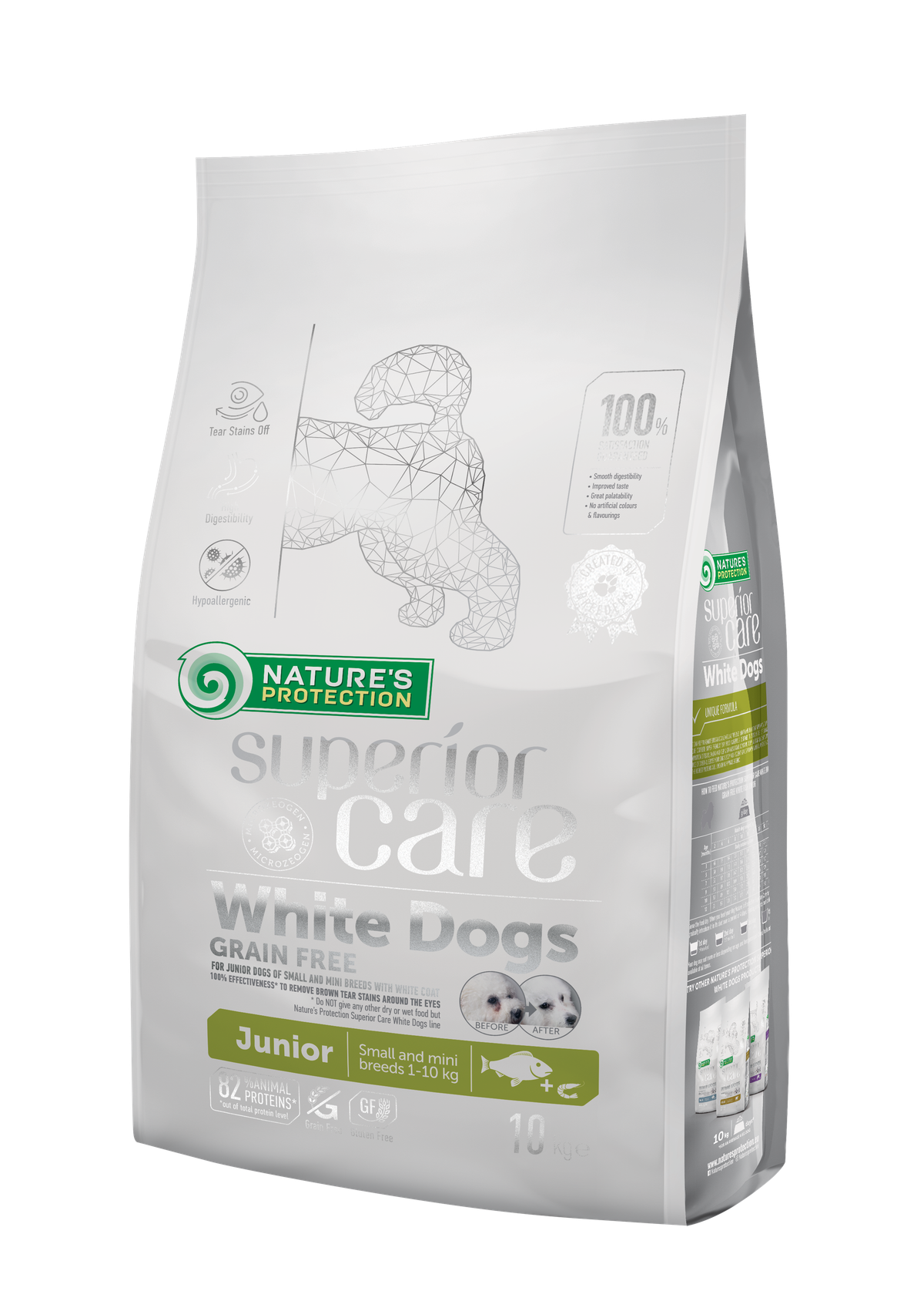 Nature's Protection 去淚痕美毛 低敏白魚 小型幼犬配方 無穀物狗糧 1.5kg / 10kg（Best Before 2027/04）