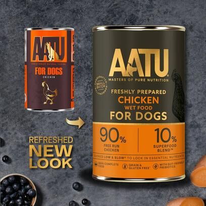 AATU全配方狗用主食罐頭 - 雞肉400g