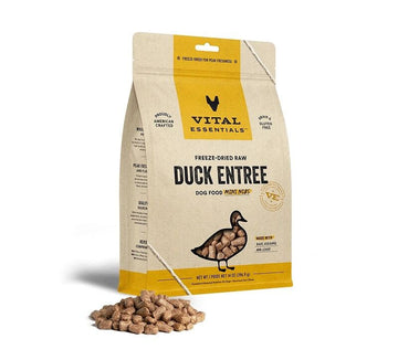 Vital Essentials 凍乾生肉主食 - 鴨肉 (迷你粒) 狗糧 5.5oz / 14oz / 25oz