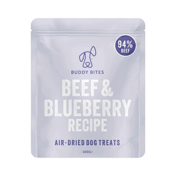 BUDDY BITES - 天然風乾狗狗零食 - 牛肉/藍莓