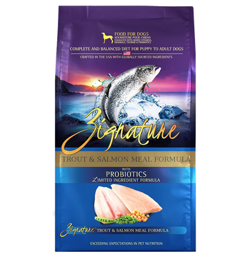 Zignature 美國超越狗乾糧 - 無穀物 - 鱒魚及三文魚配方4lb/12.5lb/25lb