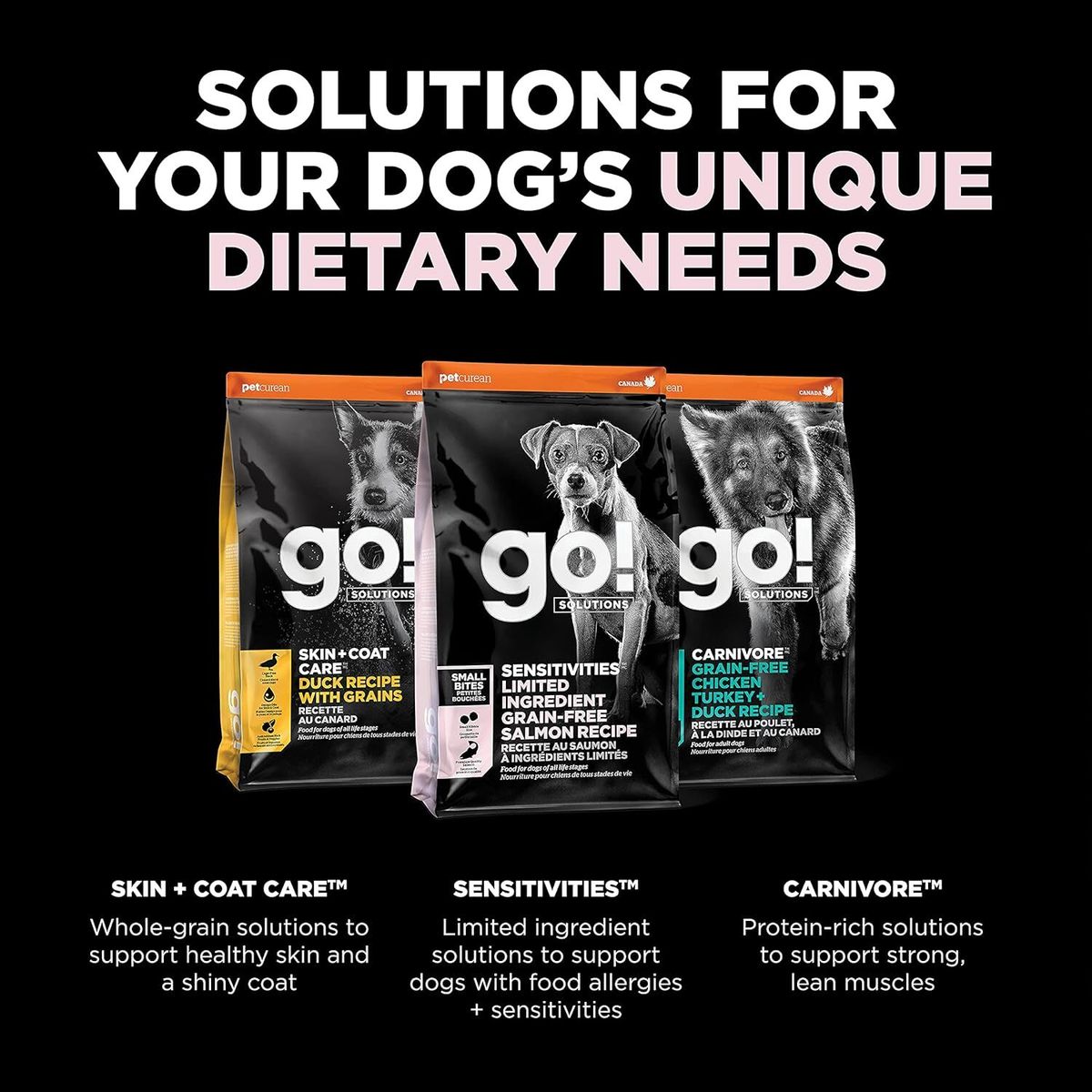 Go! SOLUTIONS 狗乾糧 - 低敏美毛系列-小型犬-三文魚配方-全犬糧（細粒）