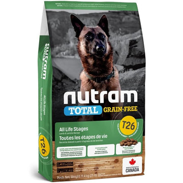 Nutram 加拿大紐頓狗乾糧 - T26 無榖物無薯大型犬 - 羊肉及豆莢配方 2kg / 11.4kg