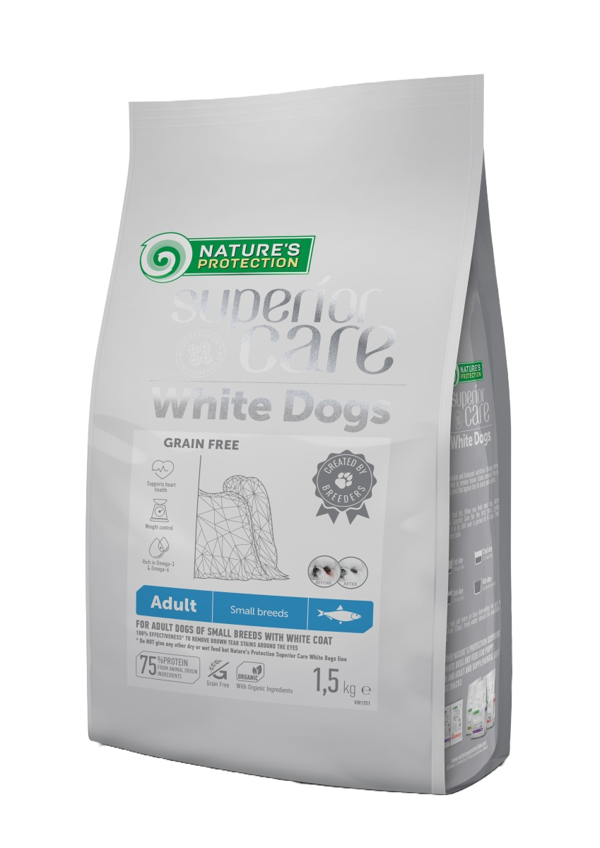 Nature's Protection 去淚痕美毛 鯡魚 小型成犬配方 無穀物狗糧 1.5kg（Best Before 2027/01）